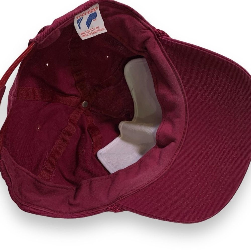 Vintage Toppers Budweiser Rope Brim Snapback Hat Maroon Bluefish Tournament OSFA - Picture 7 of 7